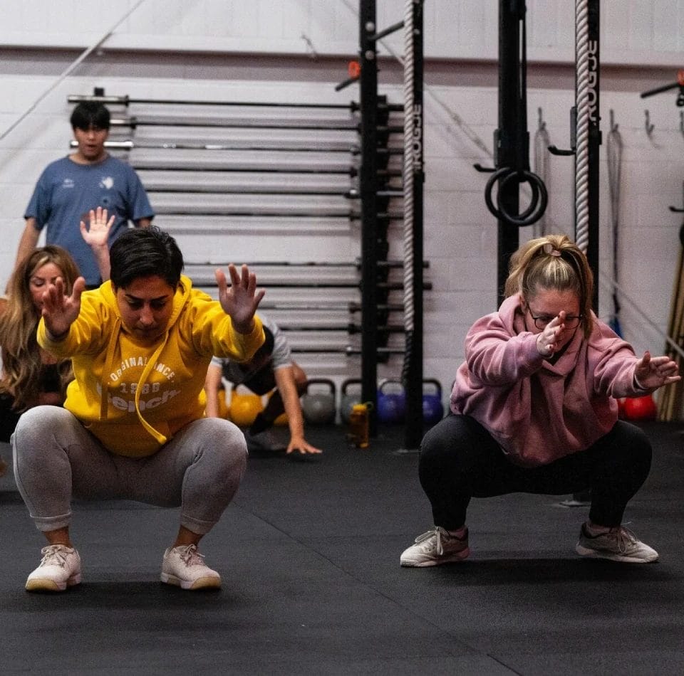 Women doing squats